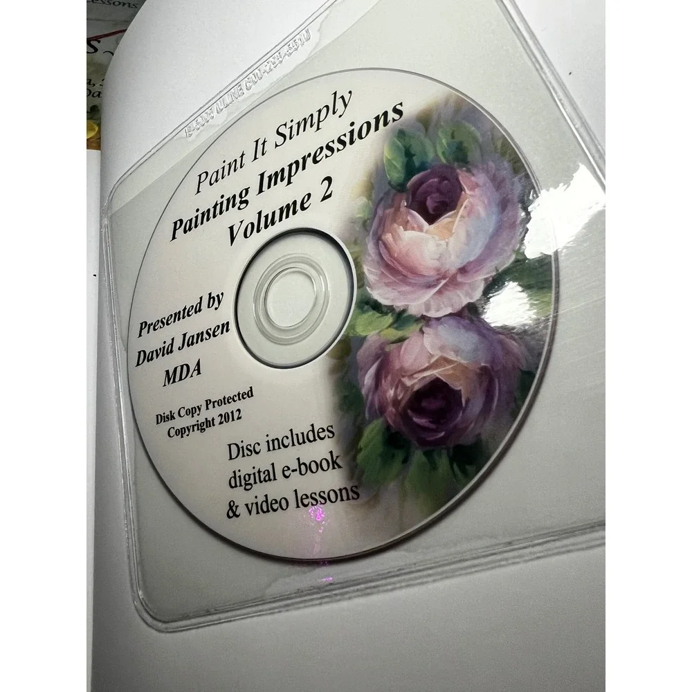Paint It Simply Painting Impressions Vol 1 2 3 Floral Art Books DVD Lot New
